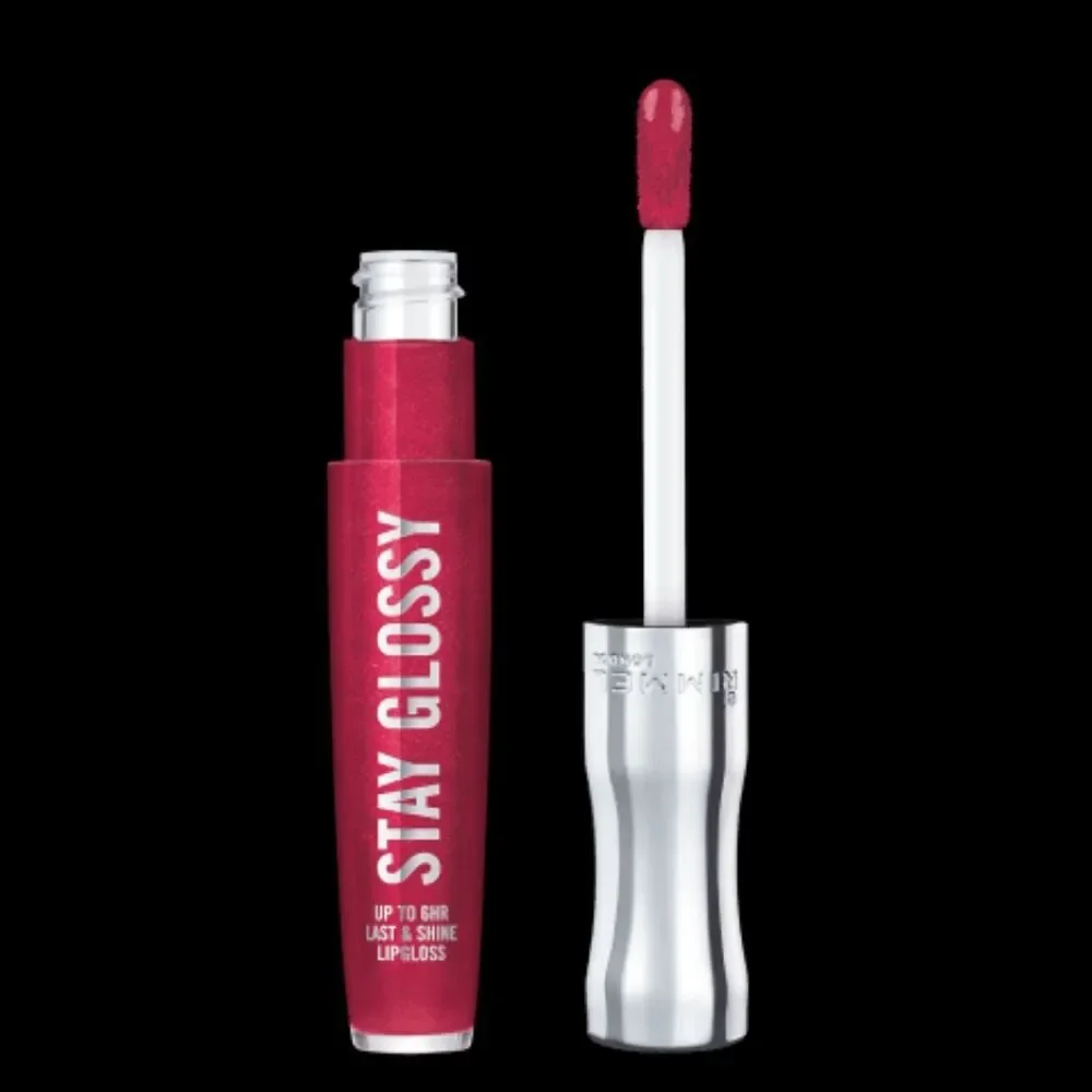 NWT Rimmel Stay Glossy Lipgloss Grind Time & Bare Minimum Bundle of 2